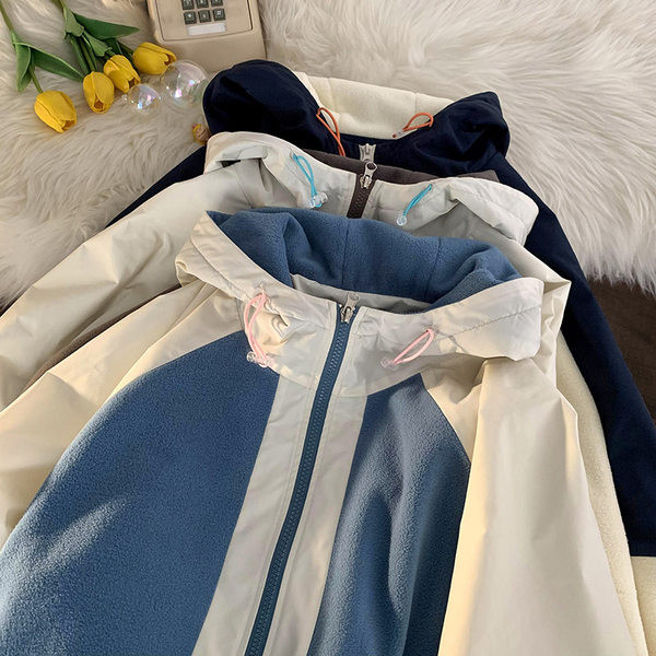 Kapuutsi ja lukuga meeste jope - kolme värvi