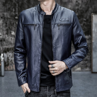 Meeste nahktagi lukuga ja madala kraega