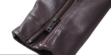 Meeste nahktagi lukuga ja madala kraega