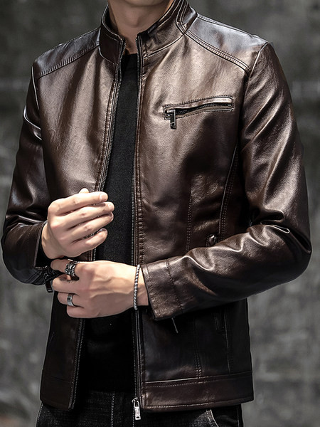 Meeste nahktagi lukuga ja madala kraega