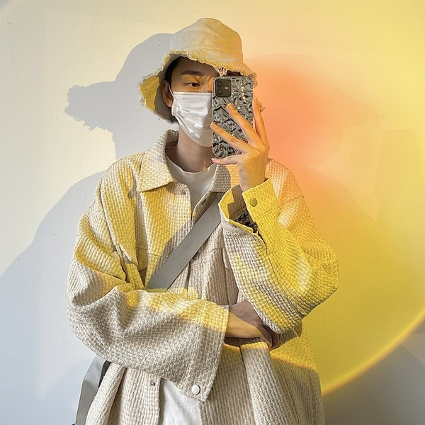 Sügis-talvine taskutega meeste jope - kahte värvi