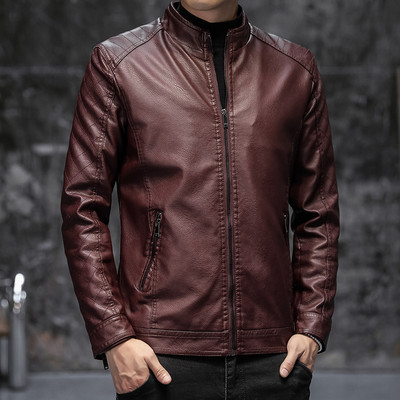 Stiilne paksu voodri ja lukuga meeste nahktagi