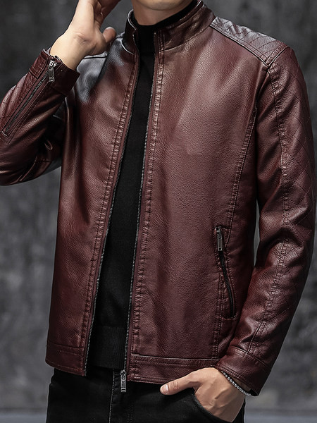 Stiilne paksu voodri ja lukuga meeste nahktagi