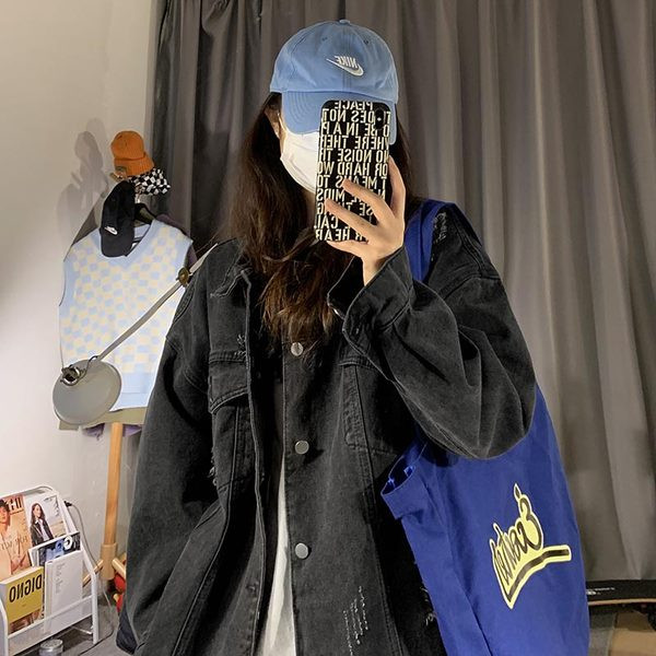 Kolmes värvitoonis nööpidega meeste teksajakk