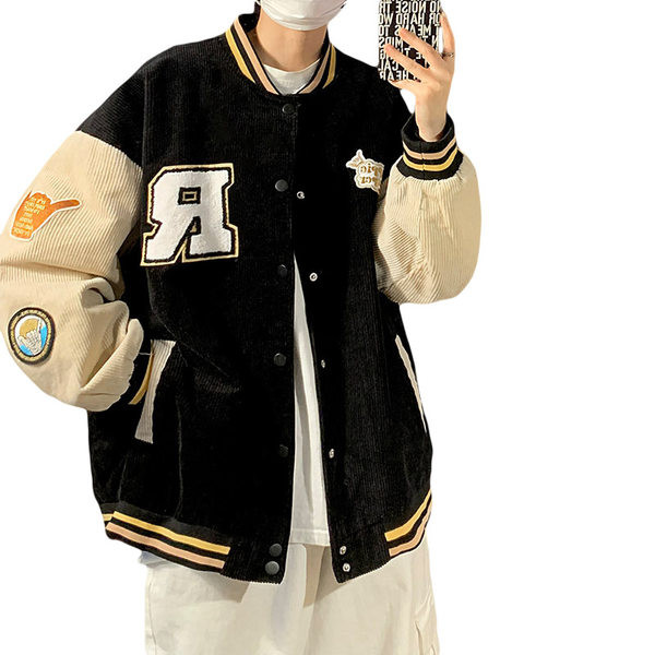 Kolmes värvitoonis nööpidega meeste jope