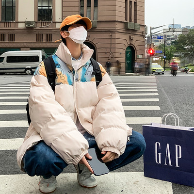 Ανδρικό μπουφάν casual με απλικέ - δύο μοντέλα