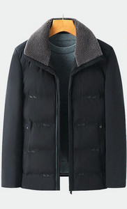 Férfi téli kabát meleg béléssel és cipzárral