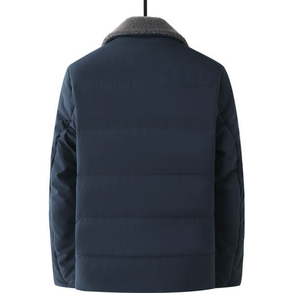 Férfi téli kabát meleg béléssel és cipzárral