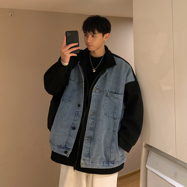 Széles modell farmerdzseki férfiaknak