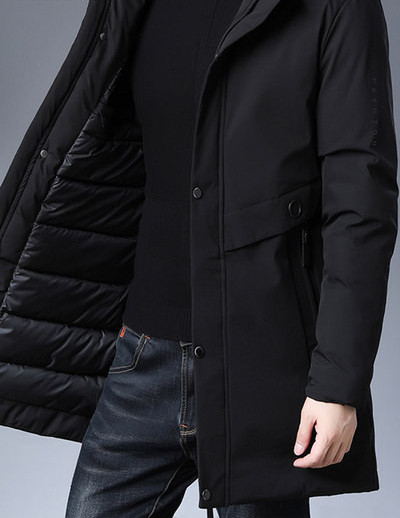 Férfi kabát cipzárral és gombokkal - két színben