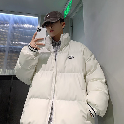 Φαρδύ ανδρικό δερμάτινο μπουφάν από απομίμηση δέρματος