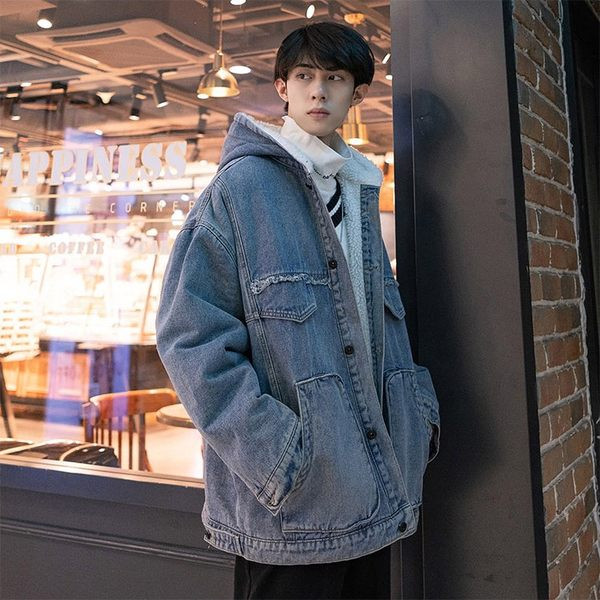 Meeste teksajakk, sinine ja must