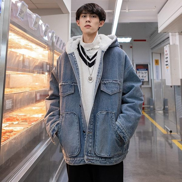 Meeste teksajakk, sinine ja must