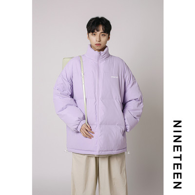 Χειμερινό ανδρικό μπουφάν με φερμουάρ και ψηλό γιακά - πολλά χρώματα