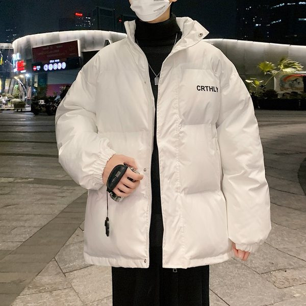 Férfi széles kabát hímzéssel - télire alkalmas