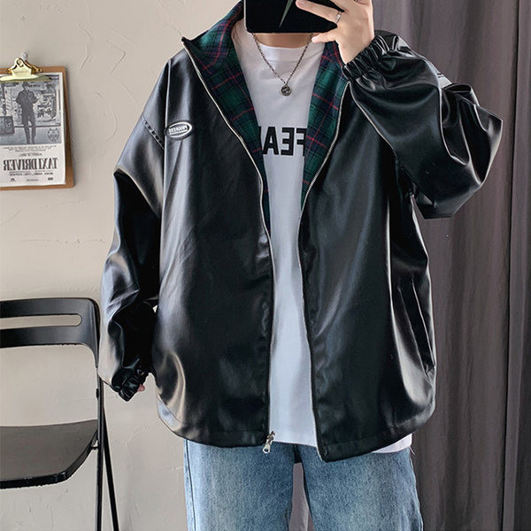 Kétoldalas férfi kabát klasszikus gallérral