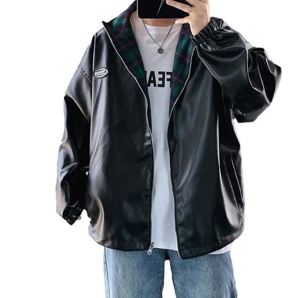 Kétoldalas férfi kabát klasszikus gallérral