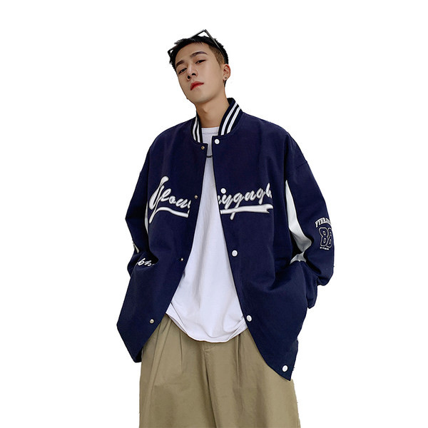 Férfi alkalmi kabát két színben felirattal