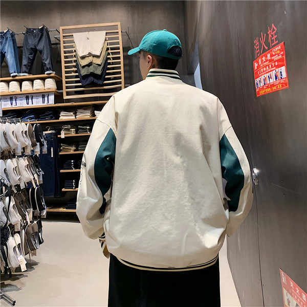 Férfi alkalmi kabát két színben felirattal