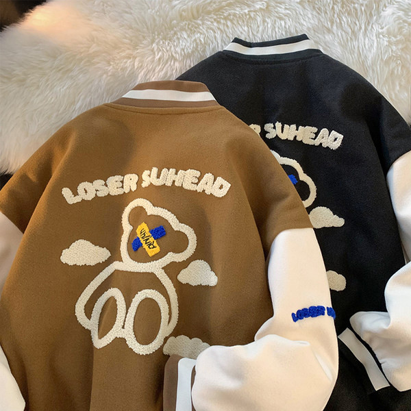 Muška zimska jakna na gumbe u tri boje