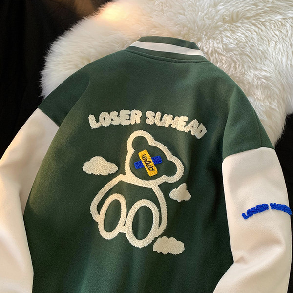 Muška zimska jakna na gumbe u tri boje