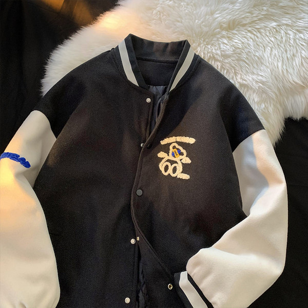 Muška zimska jakna na gumbe u tri boje