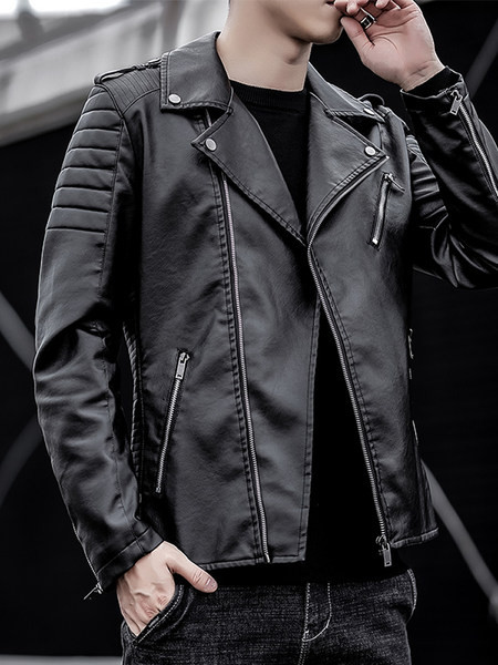 Öko-nahast moodne meeste jope jakk