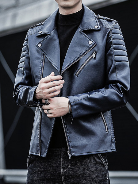 Öko-nahast moodne meeste jope jakk