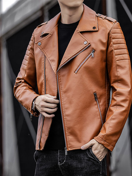 Öko-nahast moodne meeste jope jakk