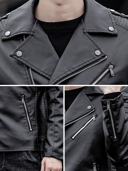 Öko-nahast moodne meeste jope jakk