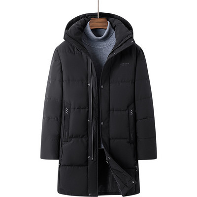 Hosszú férfi téli kabát gombokkal