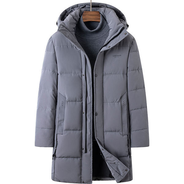 Hosszú férfi téli kabát gombokkal