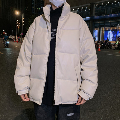 Alkalmi férfi téli kabát magas gallérral