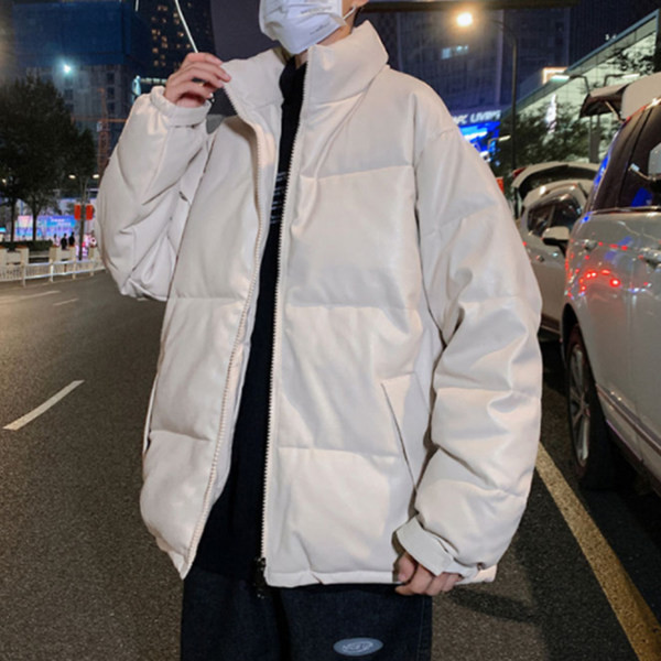 Alkalmi férfi téli kabát magas gallérral