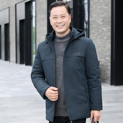 Sügis-talvine kapuutsiga jakk meestele