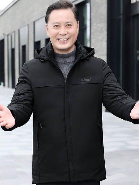 Sügis-talvine kapuutsiga jakk meestele