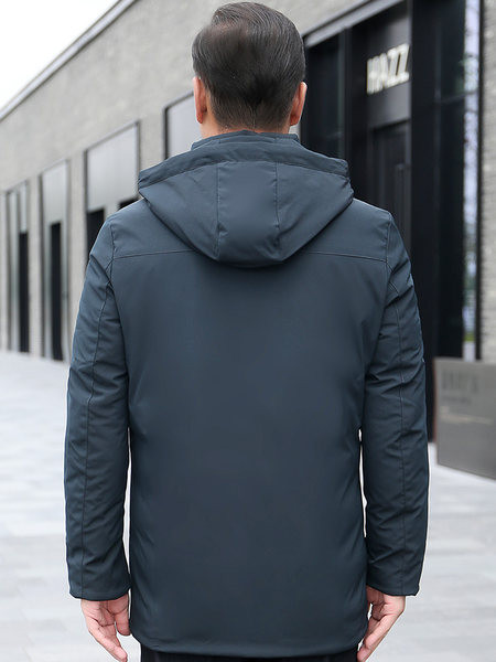 Sügis-talvine kapuutsiga jakk meestele