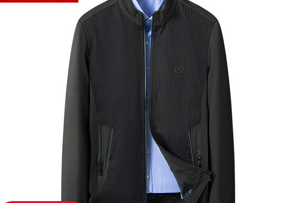 Férfi téli kabát cipzárral két színben