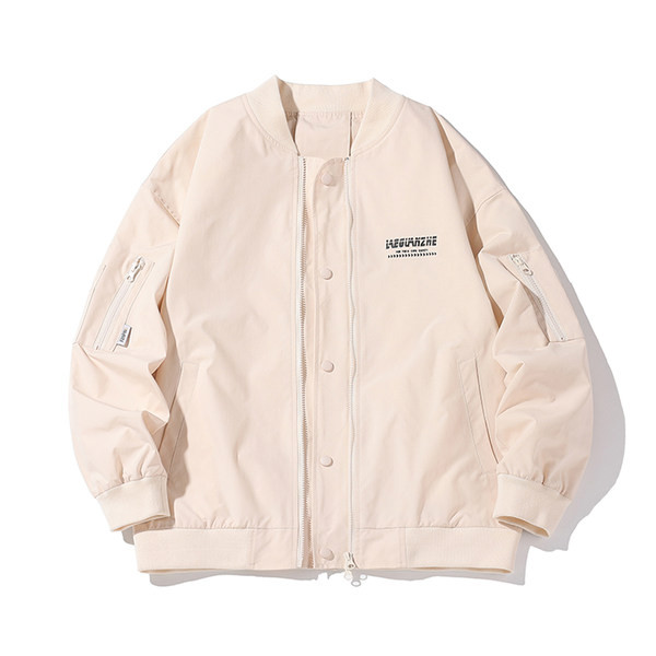 Meeste kevadjope valge ja musta kirjaga