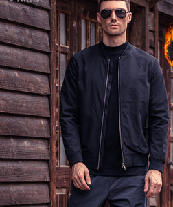 Férfi tavaszi-őszi kabát cipzárral