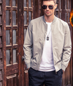 Férfi tavaszi-őszi kabát cipzárral