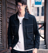 Klassikalise munaga kevadine meeste jope