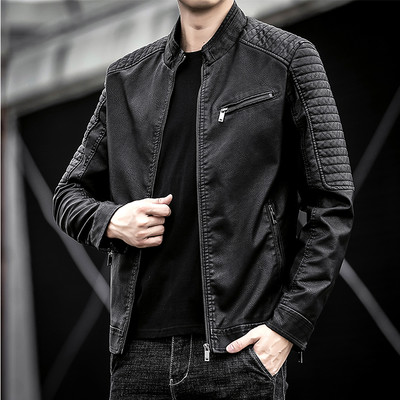 Új modell bőrdzseki cipzárral - férfiaknak