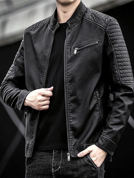 Új modell bőrdzseki cipzárral - férfiaknak