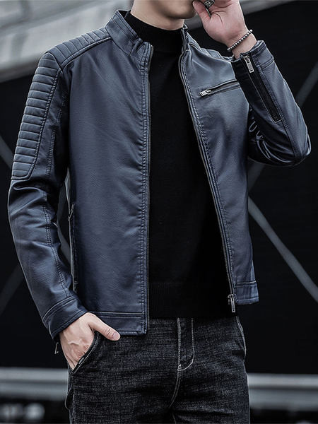 Új modell bőrdzseki cipzárral - férfiaknak