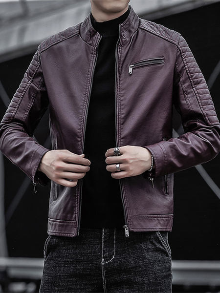 Új modell bőrdzseki cipzárral - férfiaknak