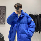 Téli férfi kabát greika felirattal és emblémával