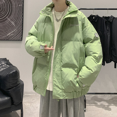 Téli férfi kabát greika felirattal és emblémával