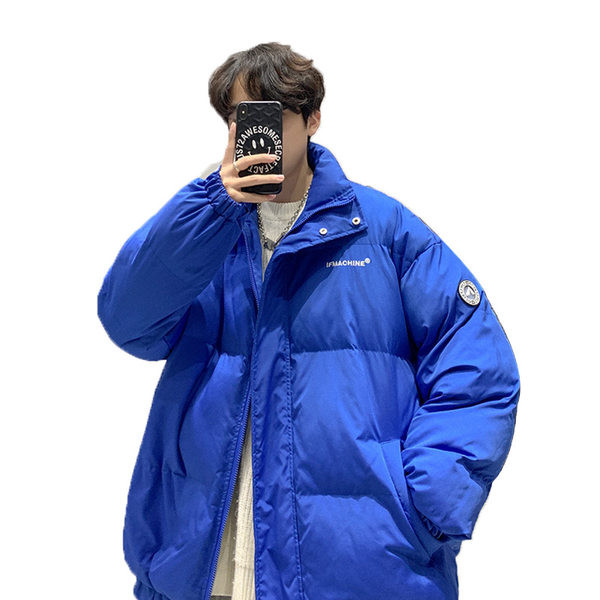 Téli férfi kabát greika felirattal és emblémával