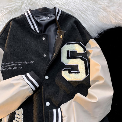 Нов модел мъжко бейзболно яке с копчета - три цвята